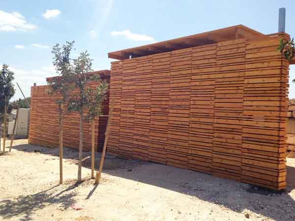 חיפוי עץ - פרוייקט פארק אריאל שרון